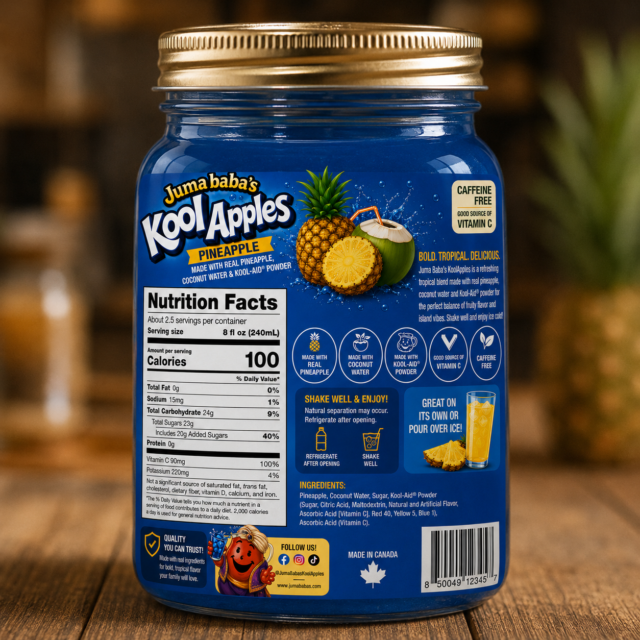 Pineapple Blue Raspberry flavour