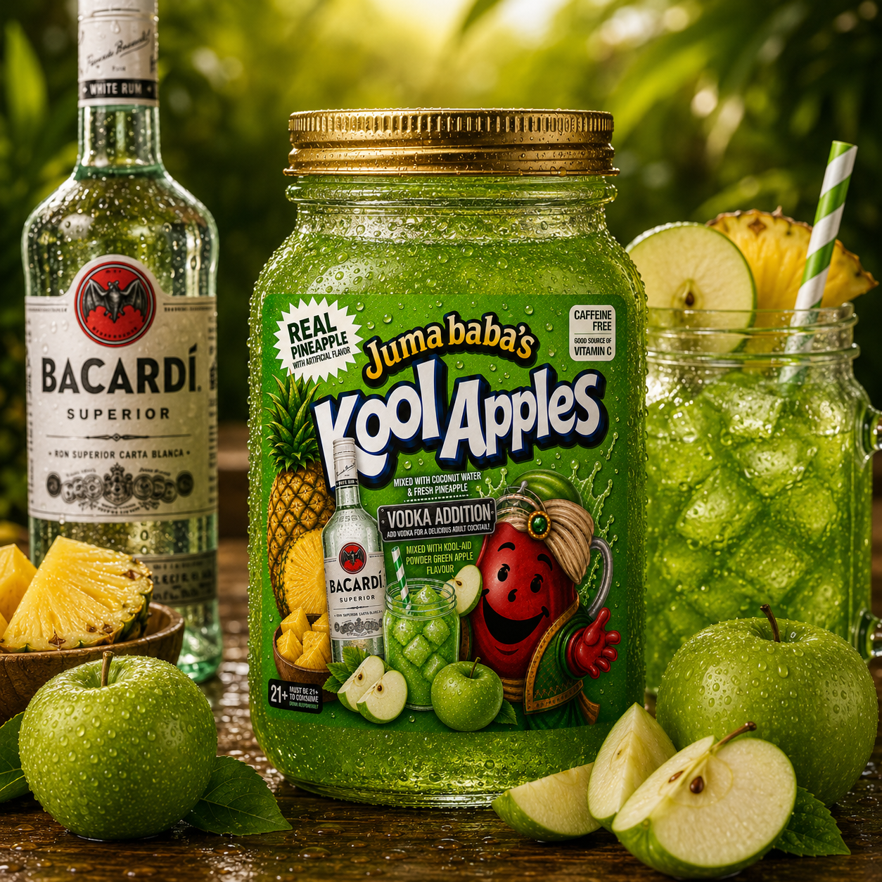 Pineapple Green Apple (Bacardi Rum Cocktail Edition)